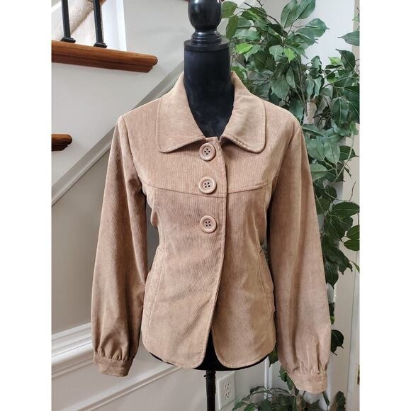 Erin London Womens Brown Single Breasted Three Buttons Front Coat Size Medium - Picture 13 of 13